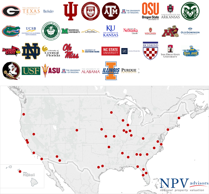 Map of student housing